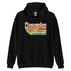 Vintage Style Pleasanton California State Hoodie