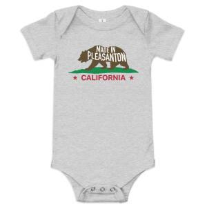 Made In Pleasanton California Baby Bear Onesie – Cotton Newborn Baby Apparel