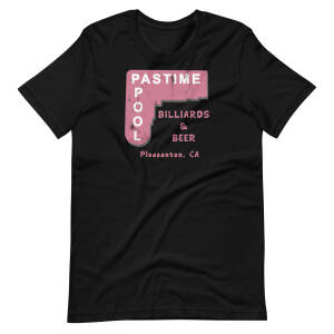 Pastime Pool T-Shirt – Retro Dive Bar Tribute from Pleasanton, CA Adult t-shirt