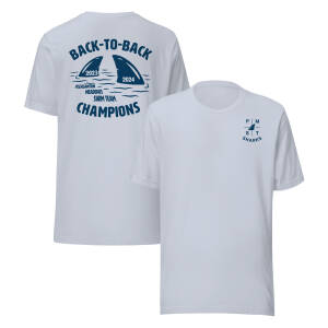 Pleasanton Meadows Sharks Adult Tee – Back-to-Back Champs 2023 & 2024