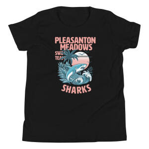 🌴 PMST Sharks Splash Youth Tee – Pleasanton Meadows Swim Team