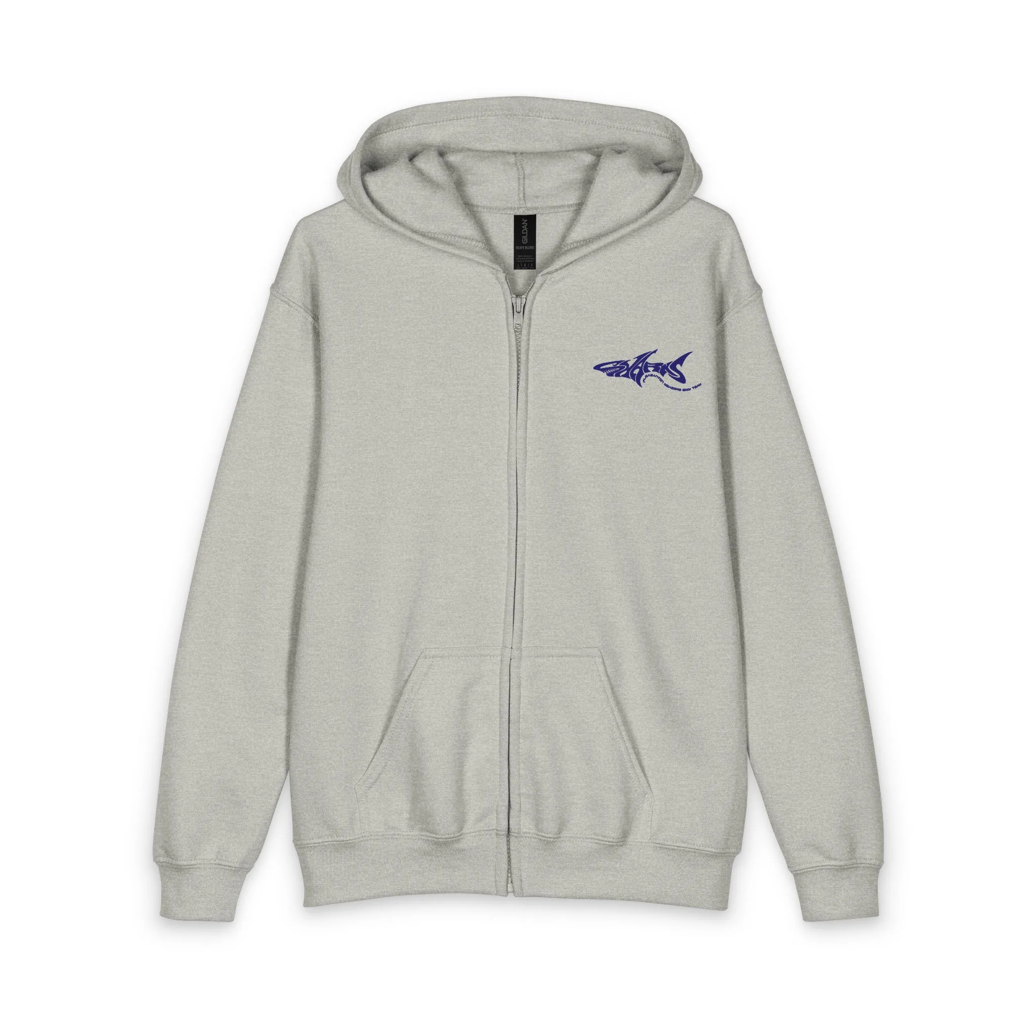 SHARKS Are Born Swimming Youth Heavy Blend Zipped Hoodie