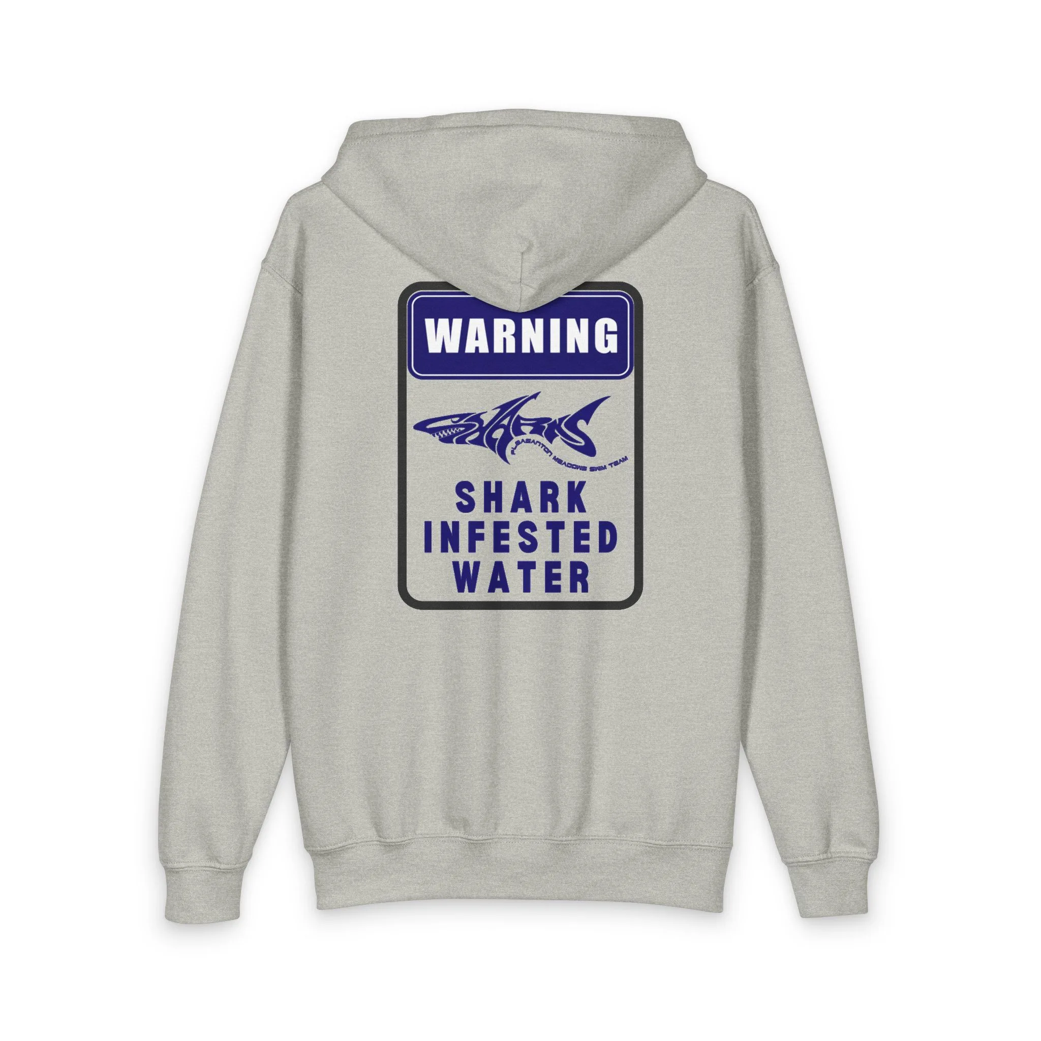 Warning: Shark Infested Water Zip Up Youth Hoodie