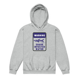 Warning: Shark Infested Water Youth Hoodie