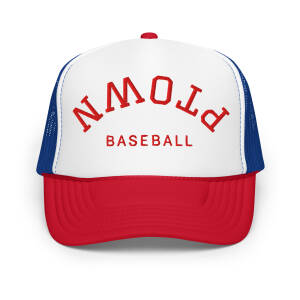 PTOWN Baseball Embroidered Tri Color Trucker Hat
