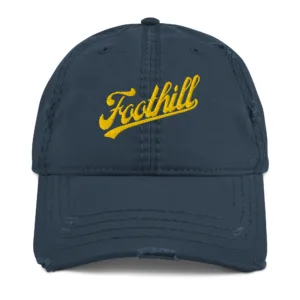 Distressed Embroidered Foothill Baseball Cap
