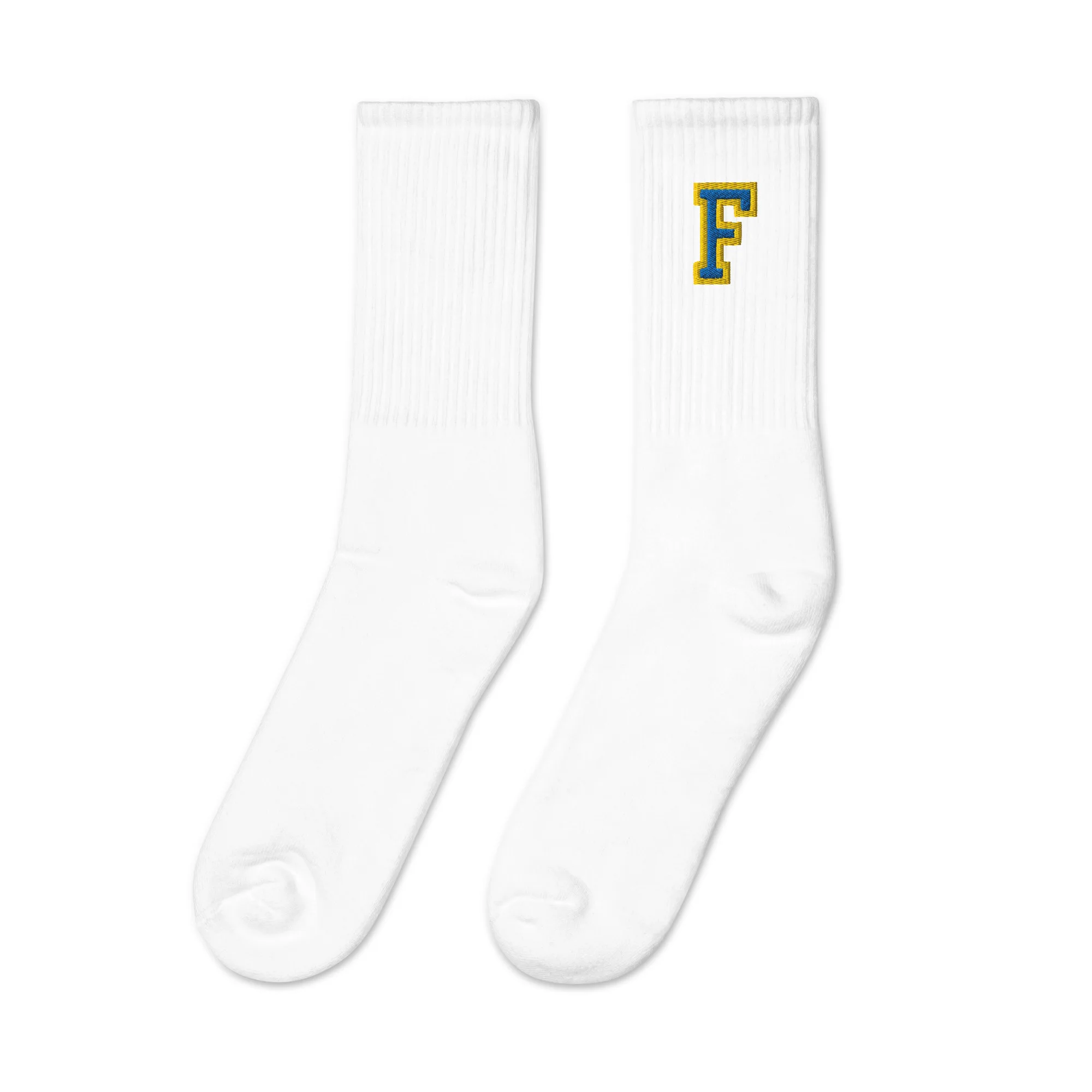 Foothill “F” Embroidered Socks