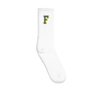 Foothill "F" Embroidered Socks