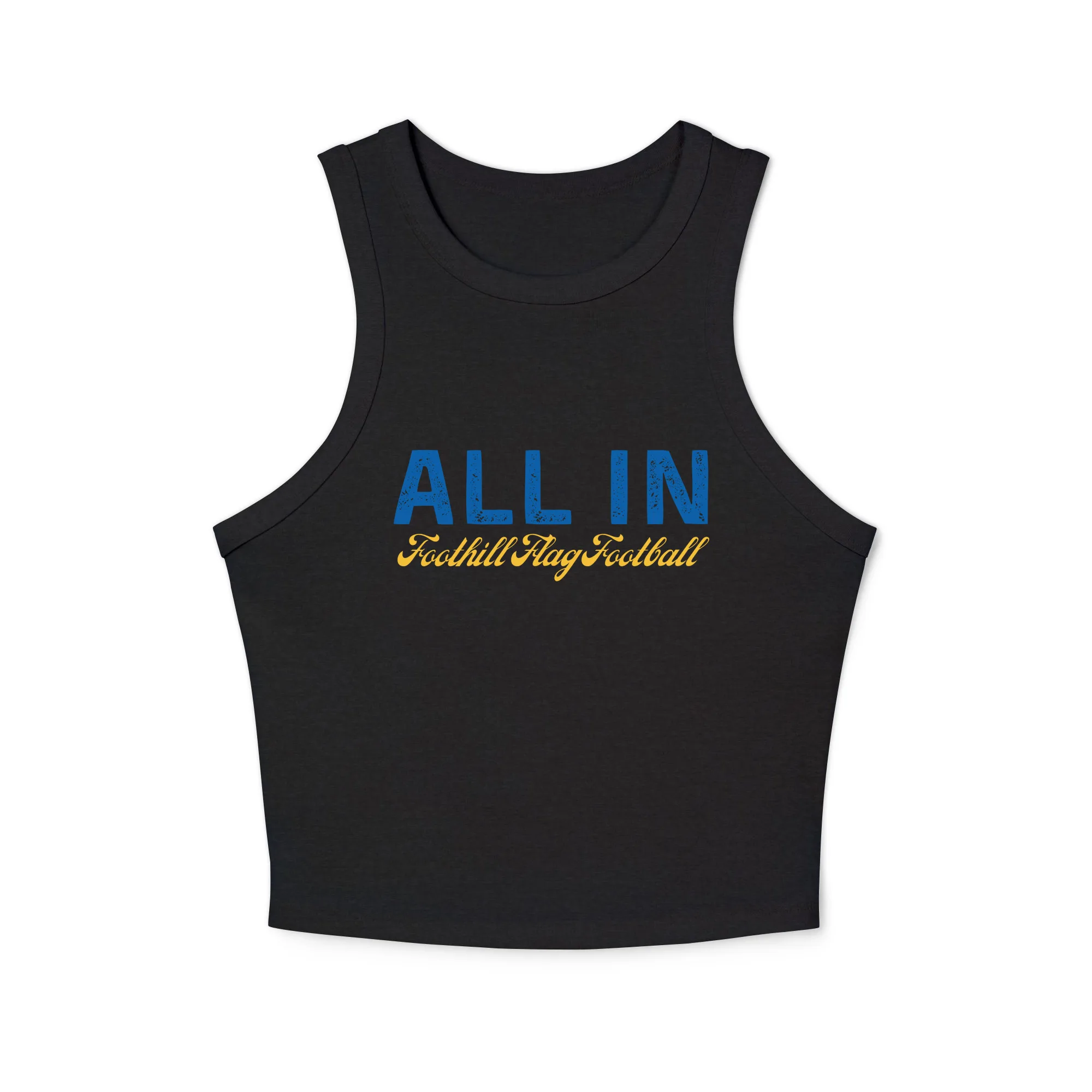 Foothill High All In Flag Football Women’s micro rib racer tank top